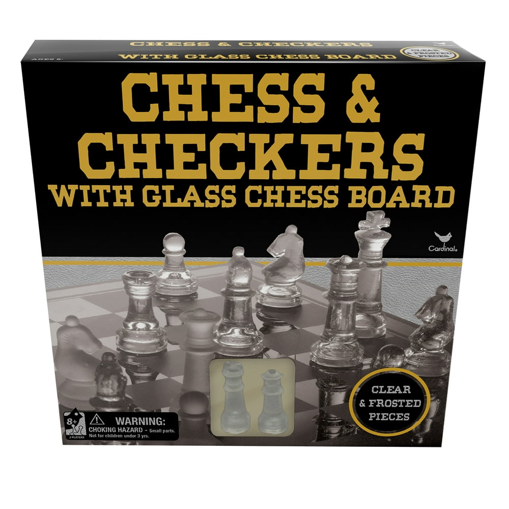 Chess & Checkers Set With 9 Glass Board