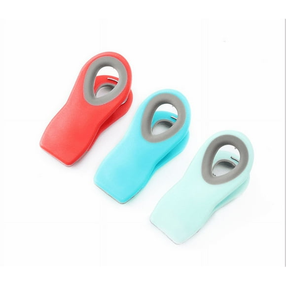 Bag Clips with Magnet, Magnetic Clips 3PCS Chip Clips, Bag Clips for Food, Magnet Clips, Chip Clips, Bag Clips, Food Clips, Chip Bag Clip, Magnetic Bag Clips for Fridge, School