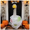 thumbnail image 4 of Halloween Porch Goose Costume Set for 17 or 23 Inches Lawn Cement Geese, Spooky Cobweb Dress with Skull Hat & Skeleton Hand Spiders Accessories, Outdoor Garden Holiday Apparel, Clothes Only, 4 of 8