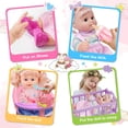 thumbnail image 3 of LINXUXIE Baby Doll Toys Set with Crib, 12" Doll Toys, 24Pcs Dolls Care and Doctor Toy Playset, High Chair, Milk Bottle, Pacifier, Baby Gift for Age 3 4 5 6+ Years Old Girls Boy, 3 of 8