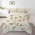 thumbnail image 1 of Erosebridal Hummingbird Bedding Full Comforter Set, Botanical Leaves Down Comforter, Lightweight, 1 of 6