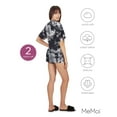 thumbnail image 6 of MeMoi Women's Tie Dye French Terry Cotton Blend Short Set - Womens - Female, XL, Black, 6 of 8