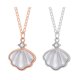 thumbnail image 1 of KAKOWELY 2 piezas de collar de conchas, joyería, collar de conchas, colgante, collar de conchas decorativo, 1 of 4