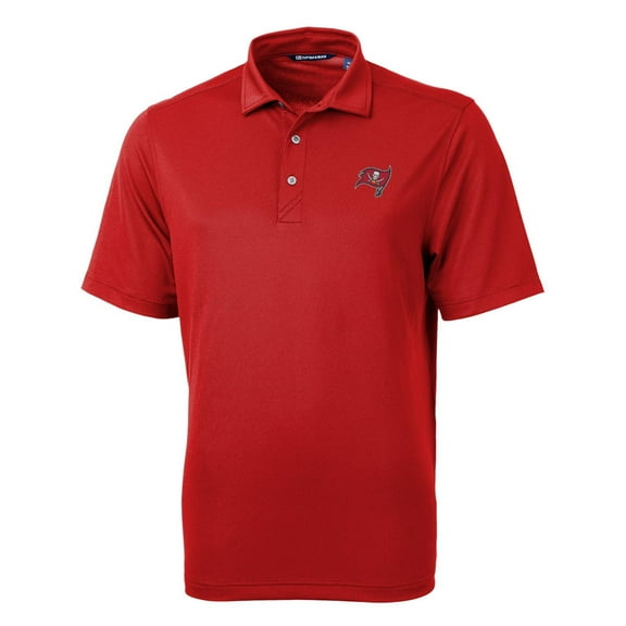 Men's Cutter & Buck Red Tampa Bay Buccaneers Virtue Eco Pique Recycled Polo