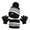 Black-3, variant on Kids Hat Scarf Gloves Boys Girls Set Winter Pom Knit Beanie Cap Neck Warmer Mittens Fleece Lining Cold Weather Gear