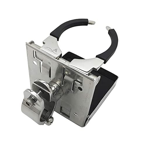 MARINE CITY 304 Grade Stainless Steel Multi-Functional Adjustable Arms Folding Drink Cup Holder 2-1/8 Inches to 3-3/8 Inches for Marines  Boats  Ships  Yachts Pack of 1 Small