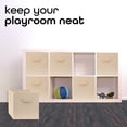 thumbnail image 7 of Pomatree 13x13x13 Inch Storage Cubes - 4 Pack - Large and Sturdy Fabric Storage Bins (Beige), 7 of 7