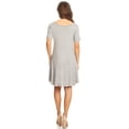 thumbnail image 4 of Women's Relaxed Fit Knit Short A-Line Dress with V-Neck and Asymmetrical Hem, 4 of 4
