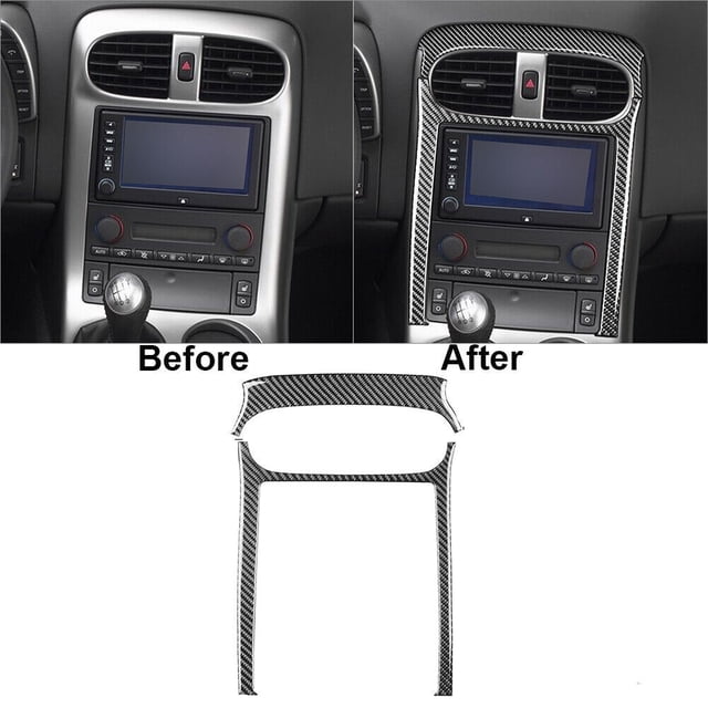 Real Bright Soft Car Interior Carbon Fiber Sticker DecorationFor Chevrolet Corvette C6 2005-07 Carbon Fiber Central Console Frame CoverAuto Car Protection Interior Accessories