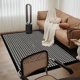 thumbnail image 1 of Light Luxury French Modern Plaid Living Room Carpet Bedroom Bedside Retro Striped Large Area Decorative Rugs Non-slip Floor Mat My Lux Decor Round, 1 of 13