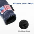 thumbnail image 2 of PU Golf Alignment Stick Cover Case picture may not USA Embroidered Waterproof Holder Premium Blue White, 2 of 9