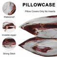 thumbnail image 5 of Throw Pillow Covers 24x24 Inch Set of 2, Marble Red Waterproof Outdoor Pillow Covers, Modern Abstract Gold White Brick Stone Motif Decorative Cushion Pillowcases for Couch, Sofa, Bed, Garden, Patio, 5 of 9