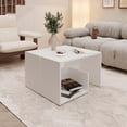 thumbnail image 3 of FM FURNITURE Vega Side Table Engineered Wood with Open Storage White, 3 of 6