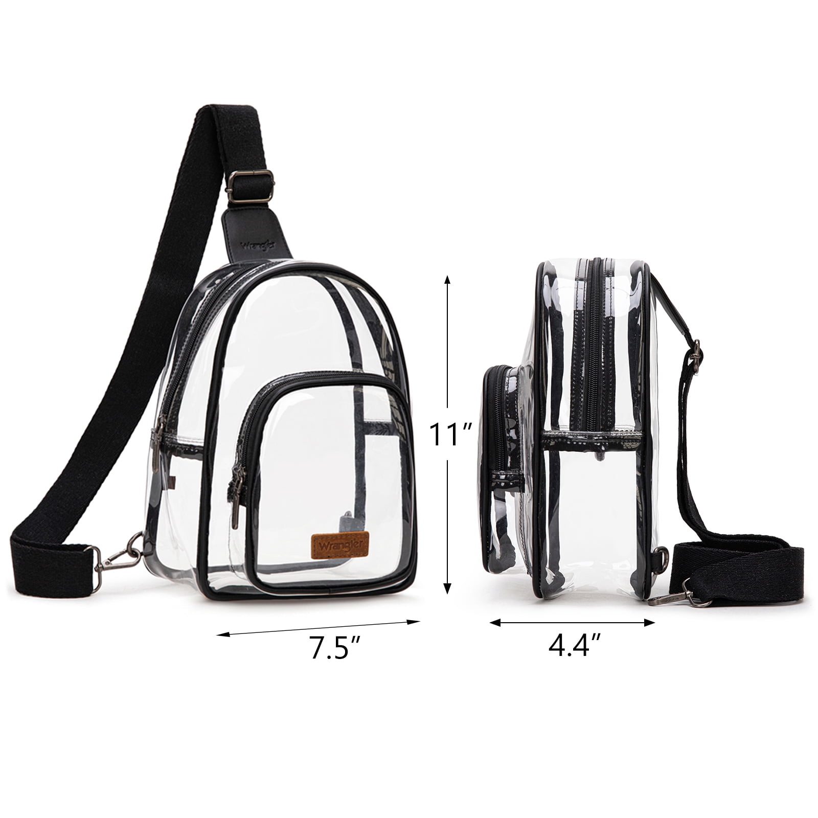Wrangler Crossbody Clear Sling Bags for Women Stadium Approved Cross Body Purse for Sports Events Concerts