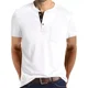 thumbnail image 1 of Camiseta Henley Casual Para Hombre Playera De Solapa Frontal, 1 of 7