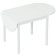 thumbnail image 1 of HOMCOM White Solid Pinewood Drop-Leaf Dining Table - Expandable Kitchen & Dining Table for Small Spaces, Seats 4-6, 55.1" W x 29.5" H, 1 of 7