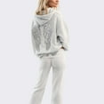 thumbnail image 2 of larppty Women's Hoodie & Jogger Set with Angel Wings Design - Soft Cotton Blend Lounge Wear（Grey， XS）, 2 of 9