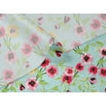 thumbnail image 5 of oneOone Velvet Pastel Mint Fabric Leaves & Flowers Floral Sewing Material Print Fabric By The Yard 58 Inch Wide, 5 of 5