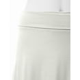 thumbnail image 3 of Doublju Women's High Waist Elastic Soft Flare Flowy Midi Skirt (Plus Size Available), 3 of 4