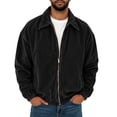 thumbnail image 2 of Men's Corduroy Jacket Full Zip Vintage Coat Casual Fall Windbreaker with Pockets Lightweight Classic Turn Down Collar Outerwear Retro Spring Winter Streetwear, 2 of 8