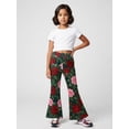 thumbnail image 3 of 9-10Y Girls Colored Flared Pants Digital Print Trousers Slim-Fit Wide Leg Flare for Spring Summer Autumn, 3 of 6