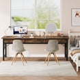 thumbnail image 2 of Condemo 78.7 inch Extra Long Computer Desk, Double Desk with 3 Drawers, Two Person Desk with Hooks, Industrial Writing Study Table Workstation for Home Office, Rustic Brown and Black, 2 of 6