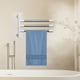 thumbnail image 5 of Toallero en T, barra sin orificios, barra con ganchos integrados, estante de baño, estante de almacenamiento, estructura metálica resistente, plegable, para dormitorio,Wsvlmg, 5 of 6