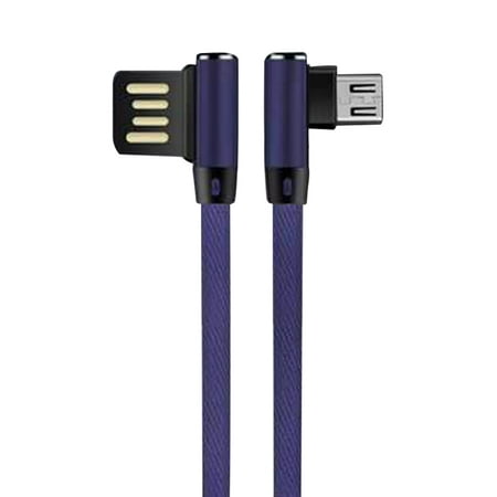 New Micro USB Data Synchro Fast Charging Cable 90 Degree Right Angle for X 8 7 7s 7Plus 6 6s 5 5s 4 for IOS Andorid and Type-C Phone USB Cable
