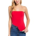thumbnail image 4 of FashionMille Women Stretch Bandeau Jersey Tube Bodysuit Strapless Top, 4 of 5