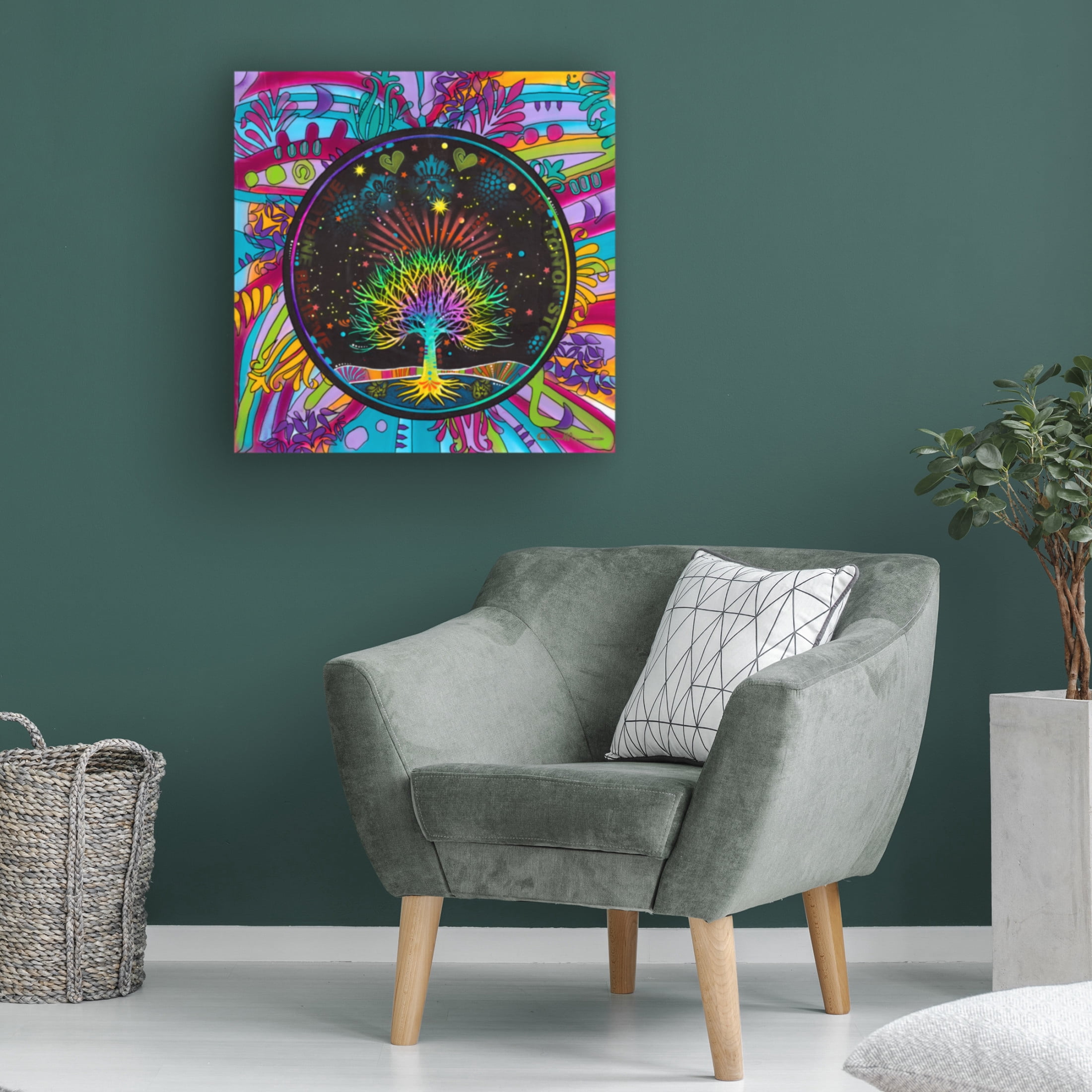 Canvas Wall Art - Dean Russo 'Believe One' Wall Art for Living Room, Bedroom, or Office Décor by Trademark Fine Art - 35 x 35 Inches