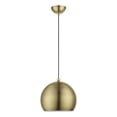 thumbnail image 6 of 45482-01 Livex Lighting Stockton - 1 Light Globe Pendant In Industrial Style-17.5 Inches Tall and 11.75 Inches Wide-Antique Brass/Polished Brass, 6 of 9