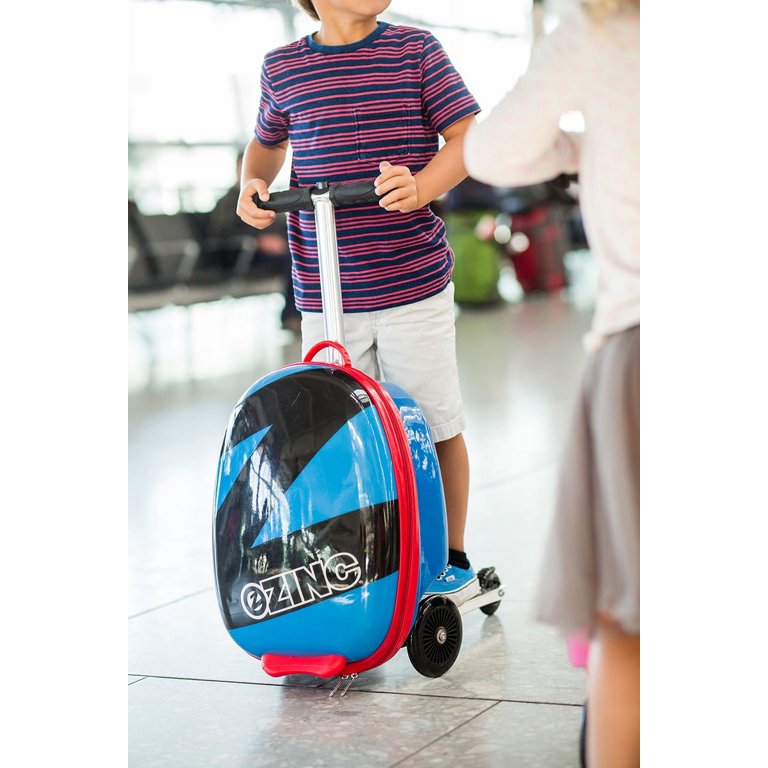 Kiddietotes Panda Durable Carry on Luggage Scooter for Kids