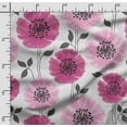 thumbnail image 2 of Soimoi Floral Print, Silk Fabric Decor Sewing Fabric By The Yard- 42 Inch WideDecorative Fabric For Shirts, Suits, Ties-Purple, 2 of 5