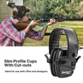 thumbnail image 2 of Mistaha Foldable Electronic Hearing Protection Ear Muffs for Hunting and Shooting - Black, 2 of 6