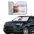 thumbnail image 4 of Disketp Windshield Sun Shade, Car Sun Shade For Front Window Highland Cow Sunshades Sun Visor Protector Blocks Uv Rays Foldable, 4 of 9