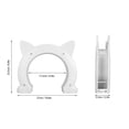 thumbnail image 6 of Cute Cat Shape Indoor Interior Pet Door Easy Installation Wall Portal Pass for Kittens, White, 6 of 9