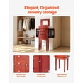 thumbnail image 6 of Jewelry Armoire with Full-Length Mirror, 3 Drawers and Multiple Storage Compartments for Necklaces, Rings, Earrings | Standing Jewelry Cabinet,, 6 of 11