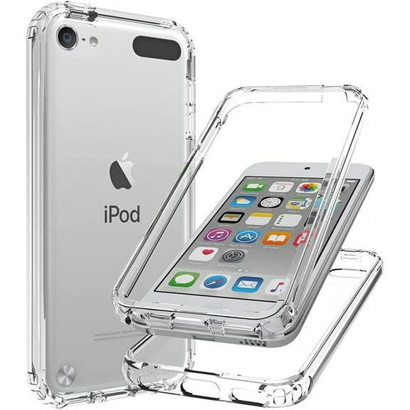 Clear iPod Touch 7th Generation Case Heavy Duty Full Body Rugged Slim Fit Shockproof Cover for iPod Touch 5/6/7th Generation