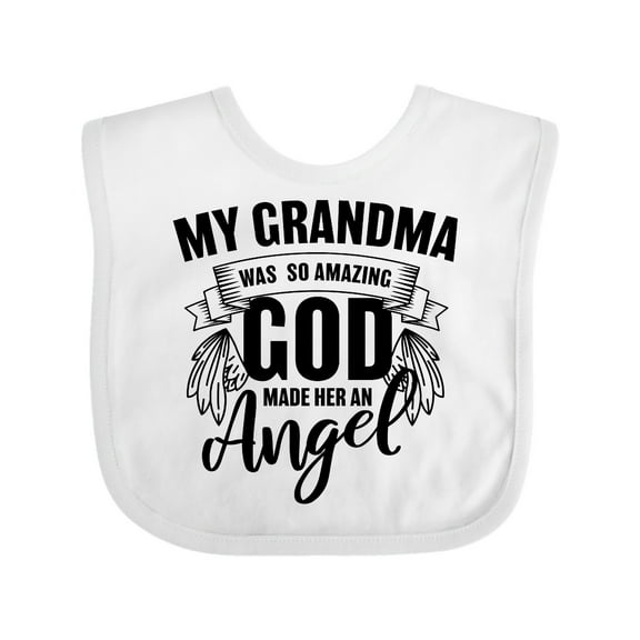 Inktastic My Grandma Was So Amazing God Made Her an Angel Boys or Girls Baby Bib