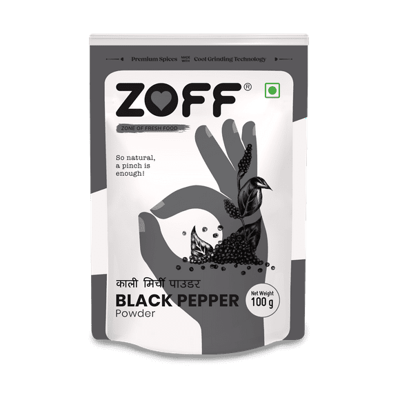 ZOFF Black Pepper Powder (100g / 3.05oz) | All Natural | Vegan |Indian Origin