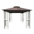 thumbnail image 6 of Tcbosik Outdoor Gazebo, 10x10ft Heavy Duty Gazebo with Mosquito Netting & Double Roof, Tent Shelter for Patio Lawn Backyard Garden, Brown, 6 of 9