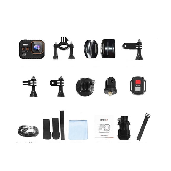 4k Action Camera Waterproof HD With Remote Control Screen Sport 4K Camera Drive Recorder Sports Camera Helmet Snorkeling Action Cam