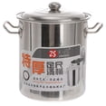 thumbnail image 3 of Stainless Steel Thick Stockpot Large Capacity Soup Pot Multipurpose Rice Bucket With Lid (strip-type Handle) (22cm), 3 of 5