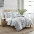 thumbnail image 2 of Indigo Ink Denim 3-Piece Navy Geometric Stripe Comforter Set, King, 2 of 5