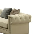 thumbnail image 5 of Button Tufted Sofa with 4 Pillows, Cream, 5 of 5