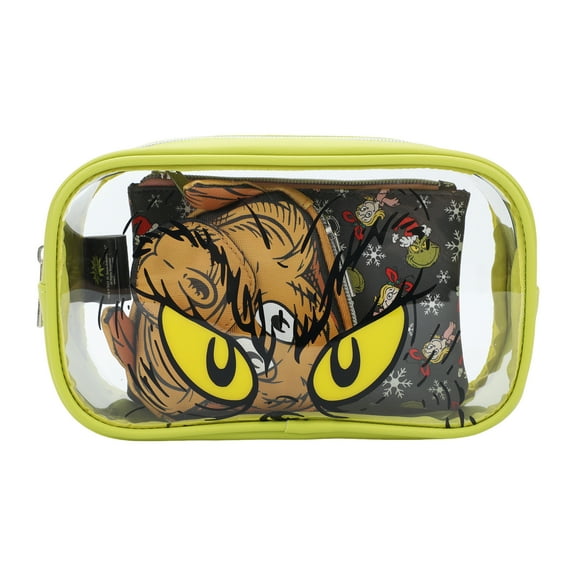 Dr. Seuss Grinch Travel Cosmetic Makeup Bag- Set of 3
