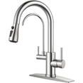 thumbnail image 4 of Kitchen Faucet with Pull Down Sprayer Modes  Stainless Steel High Arc Vintage Kitchen Sink Faucets  Single Handle Pull Out Faucet for Farmhouse Camper Rv Bar  for or Hole  Matte, 4 of 4