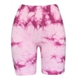 thumbnail image 1 of Aayomet Shorts de Yoga Taille Haute Dégradé Trois Points pour Femmes, Rouge L, 1 of 4