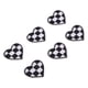 thumbnail image 4 of 100 Uds. Parches en forma de corazón para planchar en rejillas blancas y negras, parches de apliques bordados DIY para bolsas de ropa, 4 of 12