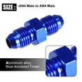thumbnail image 5 of Universal Car Fuel Oil Pipe Connector AN4 Male to AN4 Male Flare Hose Fitting Adapter Blue 2pcs, 5 of 6